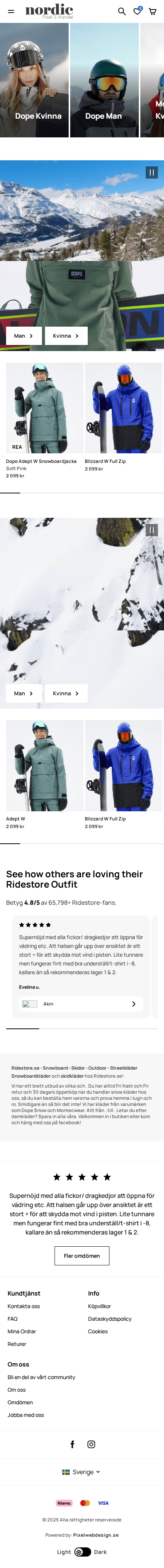 Nordic Pixel E-Handel mobile