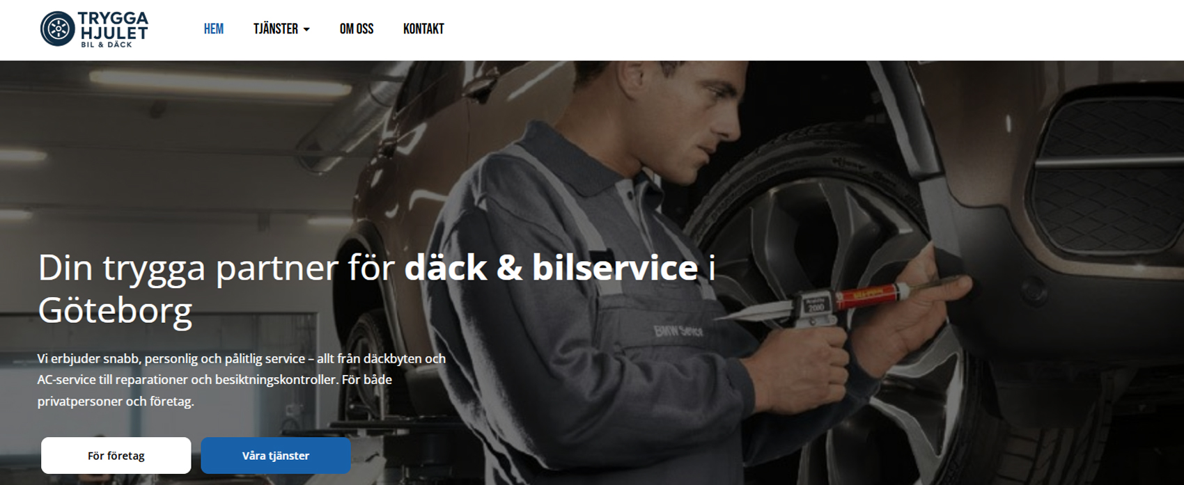 Trygga Hjulet Bil & Däck AB banner
